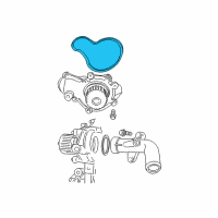 OEM 1998 Chrysler Sebring Seal-Water Pump Body Diagram - 4667663AB