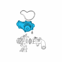 OEM Chrysler PT Cruiser Water Pump Assembly Diagram - 4884159AE