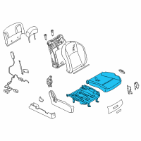 OEM 2006 Infiniti FX35 Cushion Complete-Front Seat RH Diagram - 873A2-CL72C