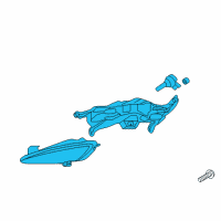 OEM Kia Front Fog Lamp Assembly, Left Diagram - 922012T010