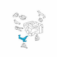 OEM 2008 Pontiac Torrent Front Mount Bracket Diagram - 15292985