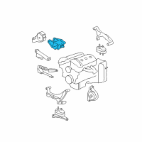 OEM 2009 Pontiac Torrent Rear Mount Bracket Diagram - 15822575