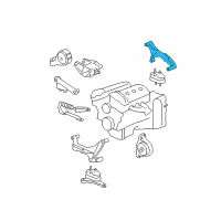 OEM Pontiac Torrent Transmission Mount Bracket Diagram - 25979409