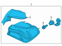 OEM Kia K5 Lamp Assembly-Rear Comb Diagram - 92402L3100