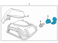 OEM Kia K5 Rear Holder & Wiring Diagram - 92491L3100