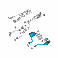 OEM 2014 Hyundai Genesis Tail With Muffler Pipe, Right Diagram - 28700-3M020