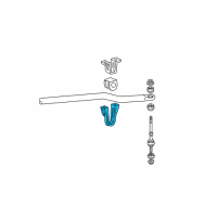 OEM 1997 Ford Mustang Stabilizer Bar Bracket Diagram - F4ZZ-5486-A