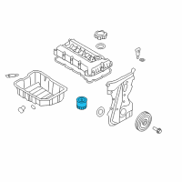 OEM Kia Niro Engine Oil Filter Assembly Diagram - 2630035505