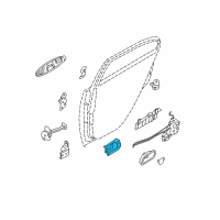 OEM 2010 Kia Rio Rear Door Outside Handle Assembly, Left Diagram - 836101G000XI