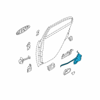OEM 2009 Kia Rio5 Rear Door Latch Assembly, Right Diagram - 814211G001