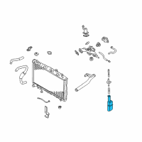 OEM Hyundai Tiburon Radiator Coolant Overflow Tank Recovery Bottle Diagram - 25431-2C100