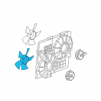 OEM 2009 Cadillac CTS Blade, Fan (LH) Diagram - 19129772