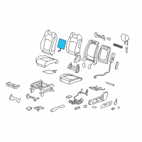OEM Buick Enclave Seat Back Heater Diagram - 22913848