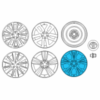 OEM 2017 Toyota Highlander Wheel, Alloy Diagram - 42611-0E440
