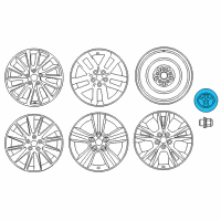 OEM Toyota Sienna Center Cap Diagram - 42603-07010