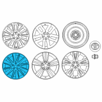 OEM 2018 Toyota Highlander Wheel, Alloy Diagram - 42611-0E470