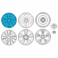 OEM 2017 Toyota Highlander Wheel, Alloy Diagram - 42611-0E450
