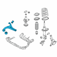 OEM 2007 Kia Rio Arm Complete-Front Lower Diagram - 545001E100