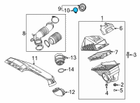 OEM 2022 Hyundai Santa Fe Clamp-Hose Diagram - 14716-06600