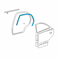 OEM 2003 Hyundai Accent Weatherstrip-Rear Door Body Side LH Diagram - 83110-25000