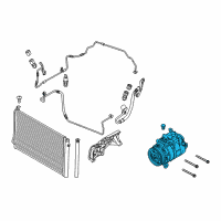 OEM BMW 330i Air Conditioning Compressor Without Magnetic Coupling Diagram - 64-52-6-956-716
