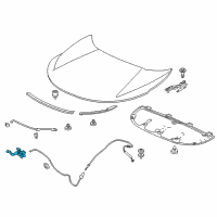 OEM 2018 Honda CR-V Lock Assembly, Hood Diagram - 74120-TLA-A01