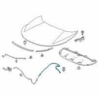 OEM 2017 Honda CR-V Wire Assembly, Rear Hood Diagram - 74132-TLA-A01