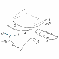 OEM 2017 Honda CR-V Stay, Hood Opener Diagram - 74145-TLA-A00