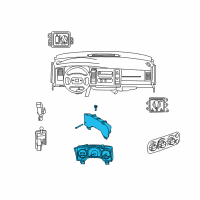 OEM 2011 Ram Dakota Cluster-Instrument Panel Diagram - 68039980AE