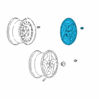 OEM 1999 Pontiac Grand Prix Wheel TRIM COVER Assembly K Diagram - 9593790
