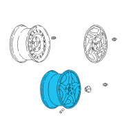 OEM 1999 Pontiac Montana Whl Asm-15X6 *Silver Spark Diagram - 9592392