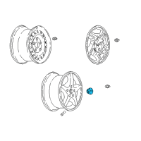 OEM 1997 Pontiac Grand Prix Wheel Trim CAP Diagram - 9592275