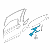 OEM 2012 Honda Civic Regulator Assembly, Left Front Door Diagram - 72251-TS8-A01