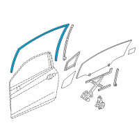 OEM 2015 Honda Civic Channel, Left Front Door Run Diagram - 72275-TS8-A01