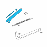 OEM 2020 Chevrolet Camaro Weatherstrip Pillar Trim Diagram - 84389079