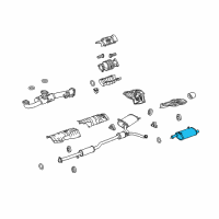 OEM 2012 Honda Accord Muffler, Driver Side Exhuast Diagram - 18305-TE1-A03