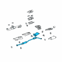 OEM Honda Accord Muffler, Passenger Side Exhuast Diagram - 18307-TE1-A01