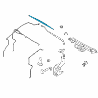 OEM 2012 Lincoln MKX Wiper Blade Diagram - GU2Z-17V528-N