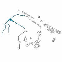 OEM Ford Edge Washer Hose Diagram - BT4Z-17K605-A