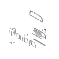 OEM 1995 Toyota Pickup Weatherstrip, Back Window Glass, Center Diagram - 64835-89101