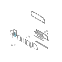 OEM 2003 Toyota Tacoma Window Assembly, Back Diagram - 64810-04051