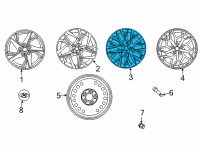 OEM 2020 Hyundai Sonata Aluminium Wheel Assembly Diagram - 52910-L1310