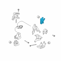 OEM 2009 Pontiac Vibe Rear Mount Bracket Diagram - 88975602