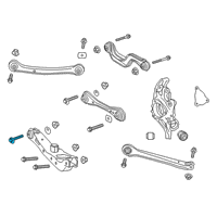 OEM Cadillac Lower Control Arm Rear Bolt Diagram - 11602809