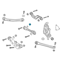 OEM 2021 Chevrolet Corvette Link Arm Nut Diagram - 11546367