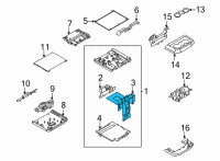 OEM Ford HINGE ASY - CENTER ARMREST Diagram - ML3Z-1504604-B