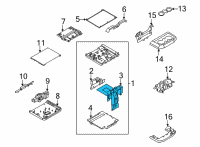 OEM 2021 Ford F-150 HINGE ASY - CENTER ARMREST Diagram - ML3Z-1504604-B