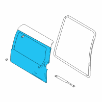 OEM 2002 Chevrolet Tracker Door, Rear Diagram - 91174863