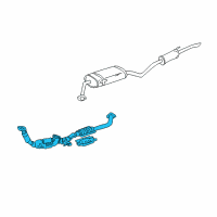 OEM Toyota Converter & Pipe Diagram - 17410-0A120