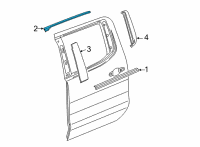 OEM 2022 Chevrolet Silverado 2500 HD Upper Molding Diagram - 84653841